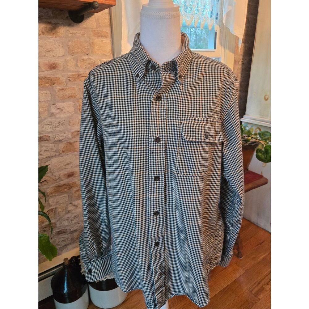 Orvis Navy & Tan Houndstooth Classic Fit Button-Up Shirt